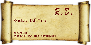 Rudas Dóra névjegykártya